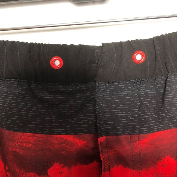 4/$25 ZeroXposur Swim Trunk Mens Medium Red Swim Suit Lined Board Shorts Stretch - Picture 5 of 7